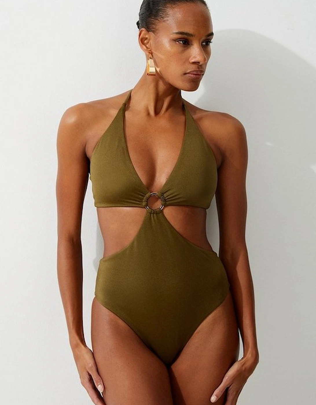 Slinky Cut Out Ring Detail Swimsuit, 4 of 3
