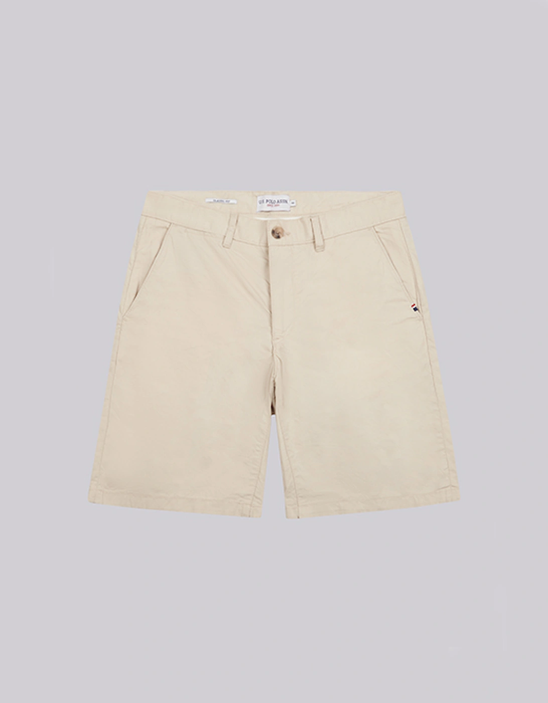 U S Polo Assn Men's Linen Blend Chino Short French Oak