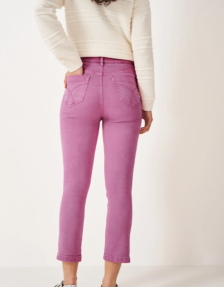 Women's Cropped Jean Hot Pink