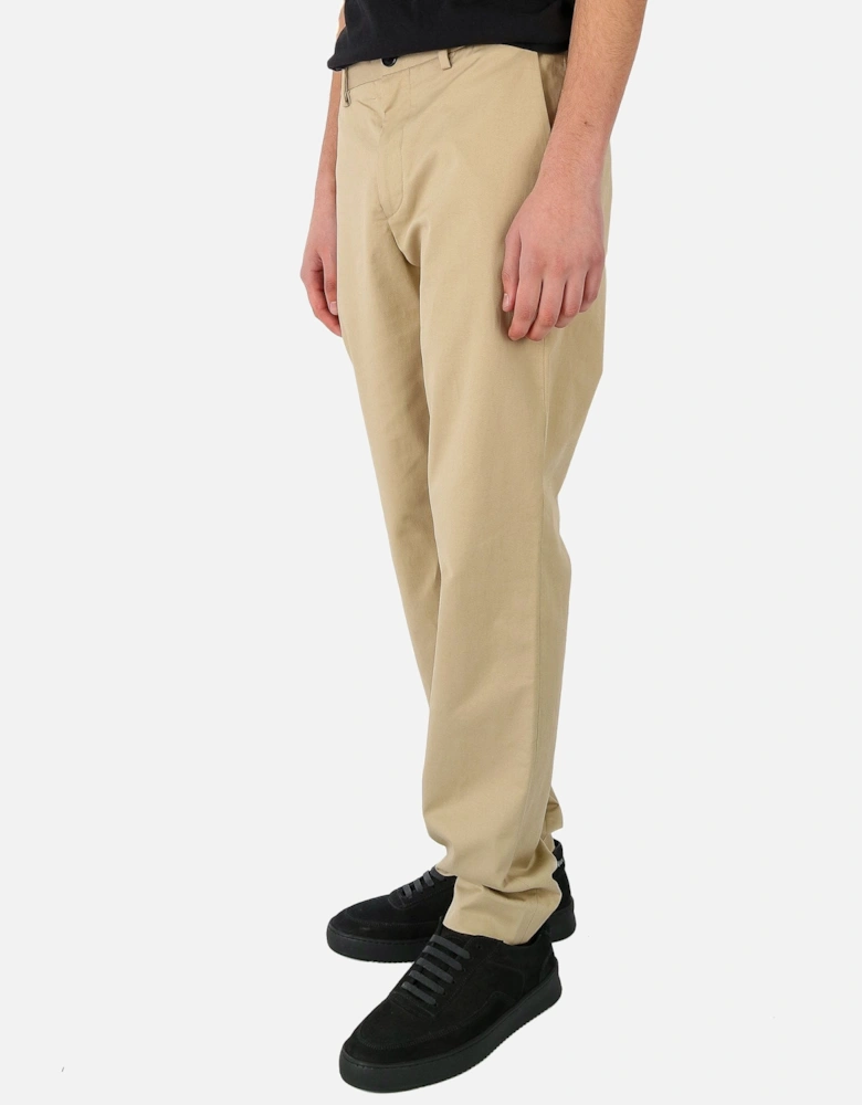 Mid Fit Beige Stretch Chino