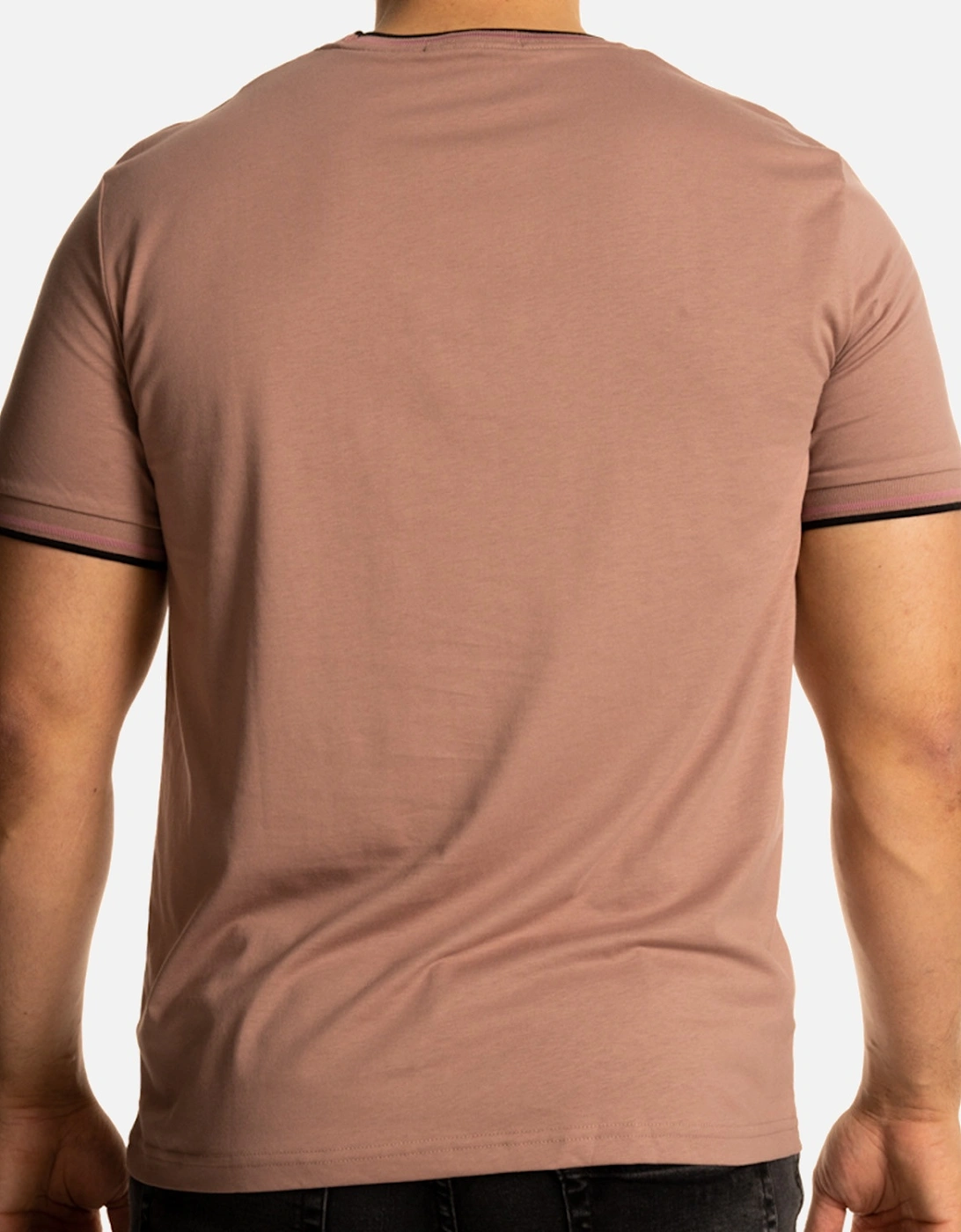 Fred Pery Mens Twin Tipped T-Shirt (Dark Pink)