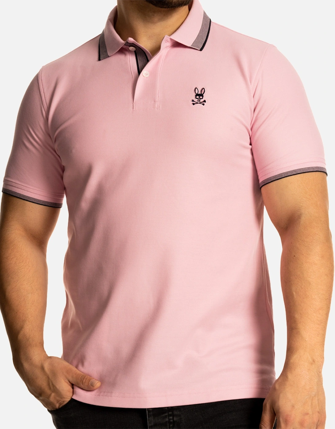 Mens Queensbury Pique Polo Shirt (Pink)