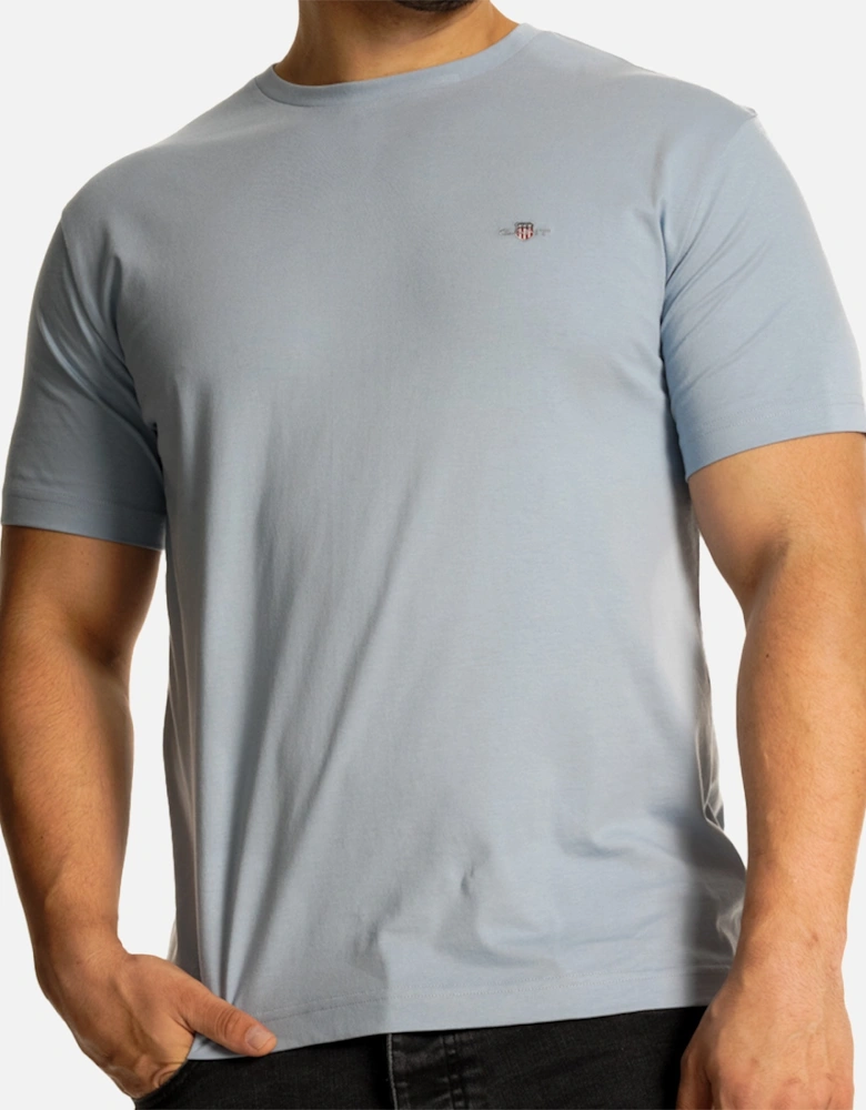 Mens Regular Shield S/S T-Shirt (Light Blue)