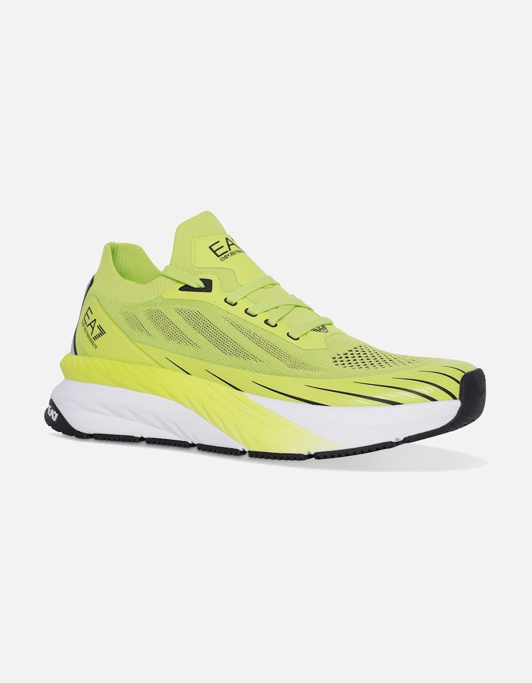 Mens Crusher Distance Mesh Trainers (Lime), 4 of 3