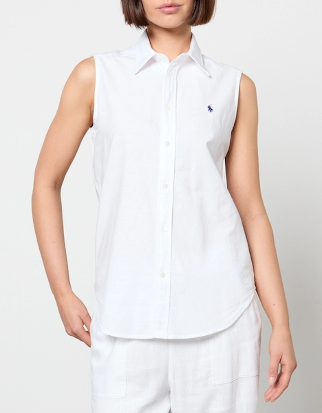 Sleeveless Cotton-Canvas Shirt, 2 of 1