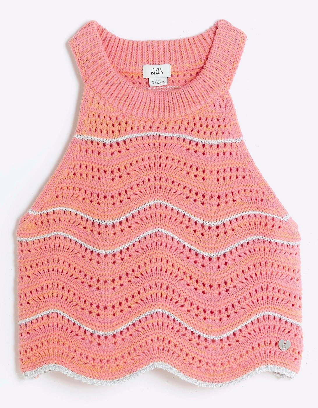 Girls Crochet Tank Top - Pink, 2 of 1