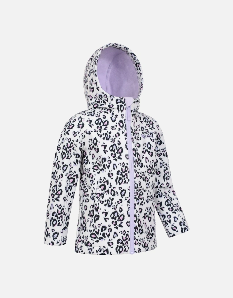 Childrens/Kids Exodus II Leopard Print Water Resistant Soft Shell Jacket