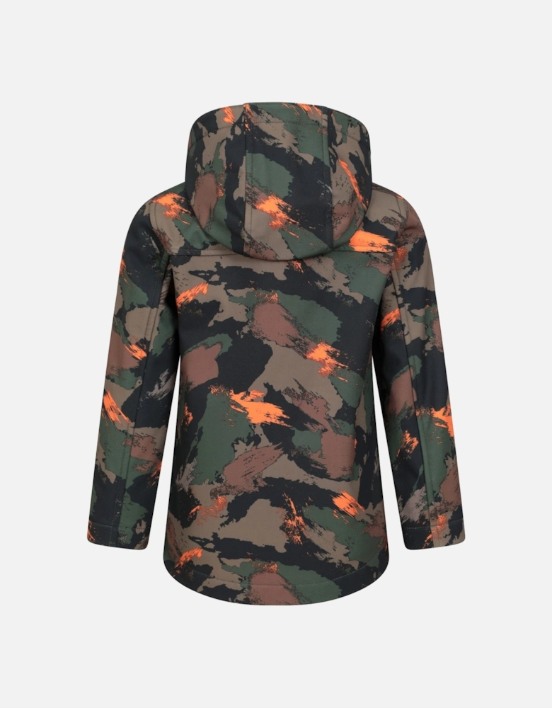 Childrens/Kids Exodus II Camo Water Resistant Soft Shell Jacket