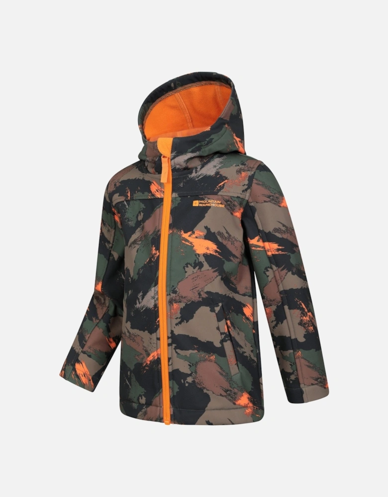 Childrens/Kids Exodus II Camo Water Resistant Soft Shell Jacket