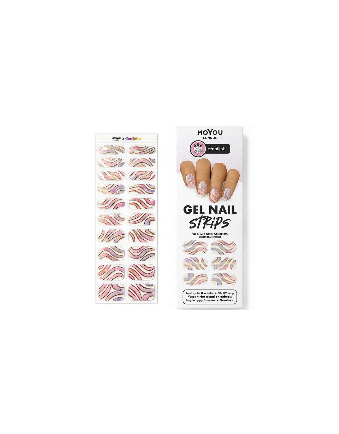 Gel Nail Strip - @nailjob 03, 2 of 1