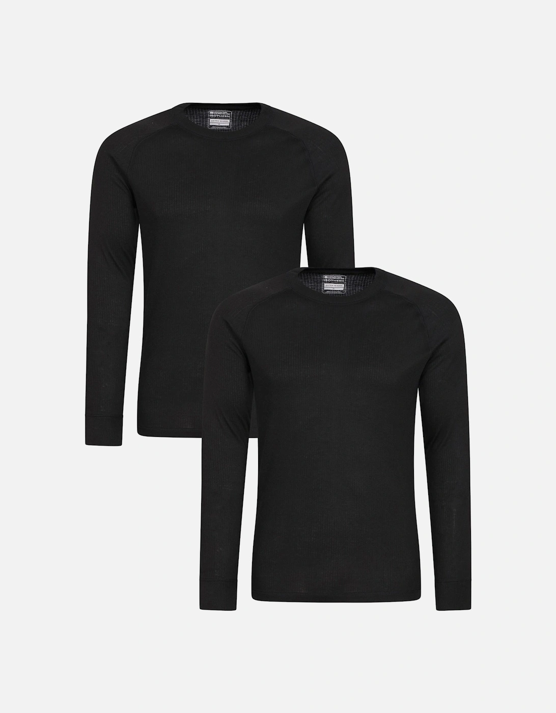 Men's Mountain Warehouse Mens Talus Base Layer Top (Pack of 2) - Black - Size: XS