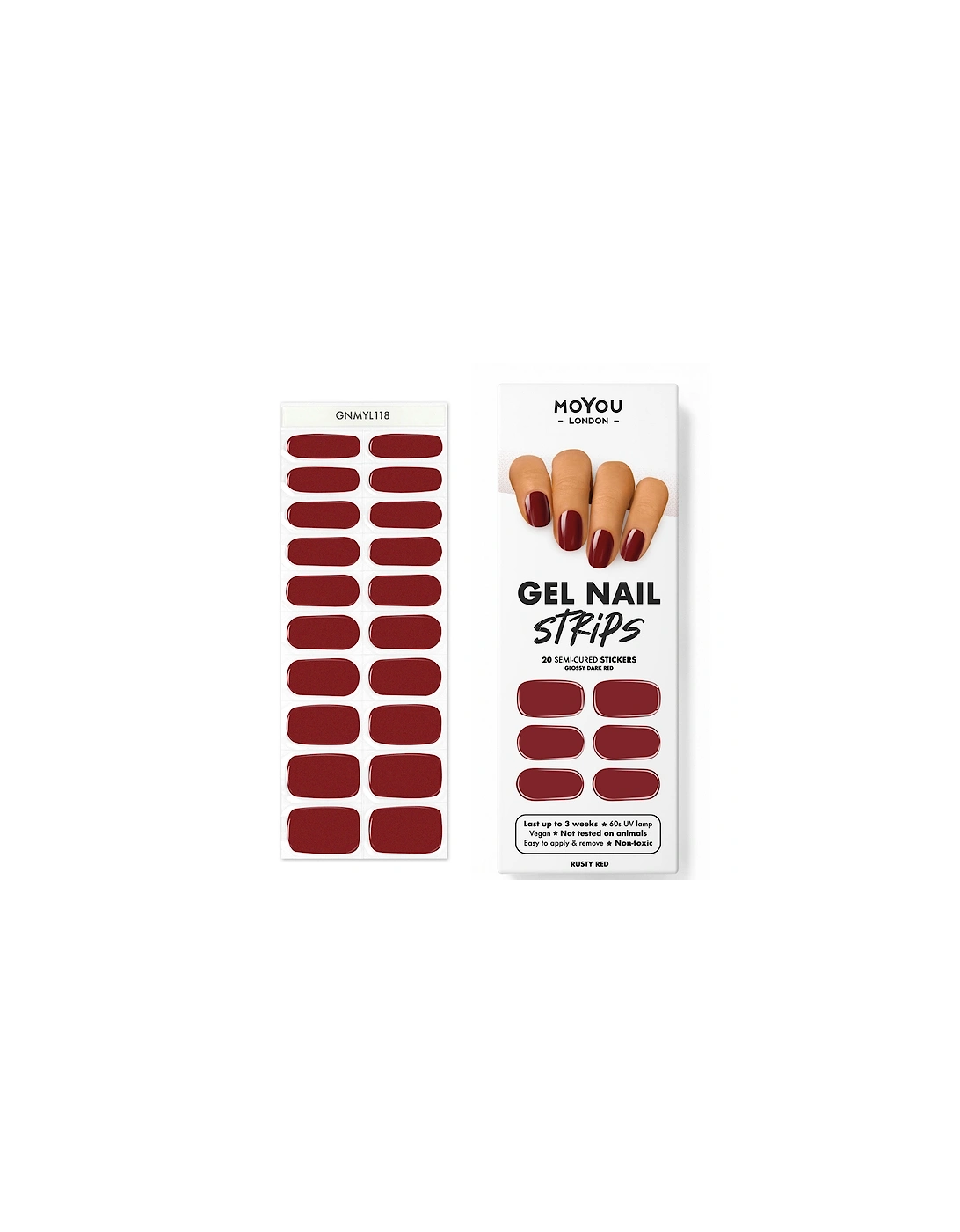 Gel Nail Strip - Rusty Red, 2 of 1