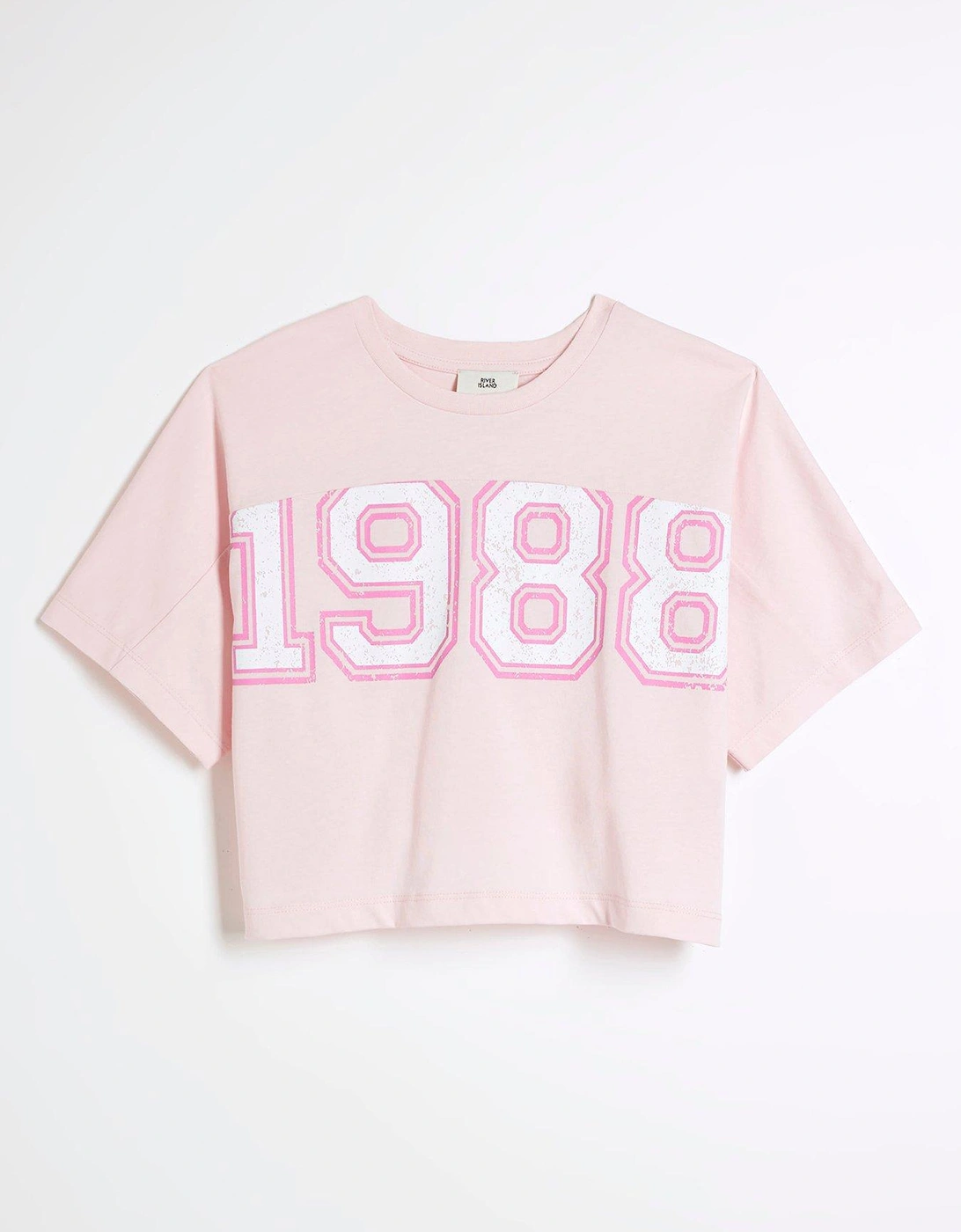 Girls Crop Graphic T-shirt - Pink, 2 of 1