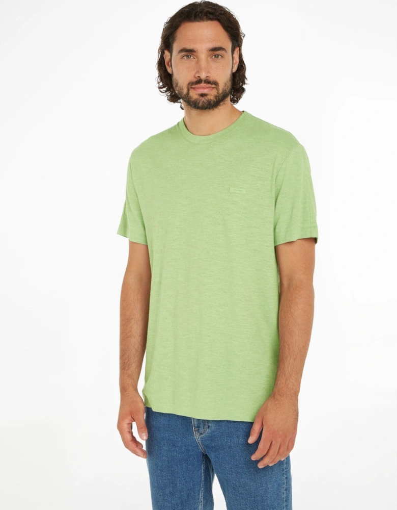 Cotton Linen T-Shirt LJ4 Quiet Green