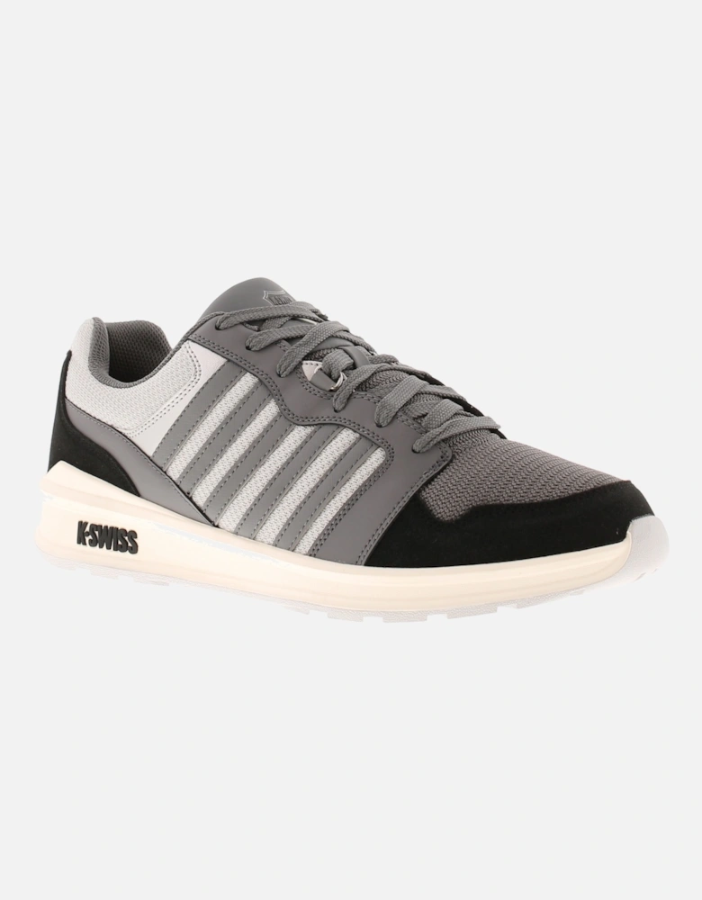 K-Swiss Mens Trainers Rival Leather Lace Up grey UK Size