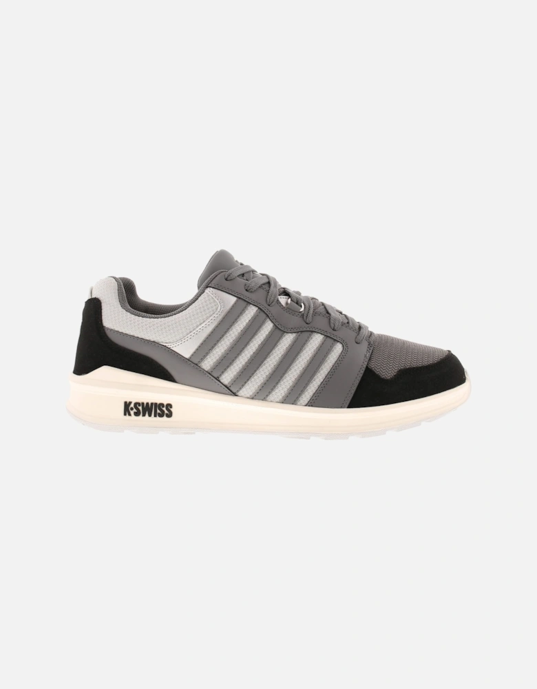 K-Swiss Mens Trainers Rival Leather Lace Up grey UK Size
