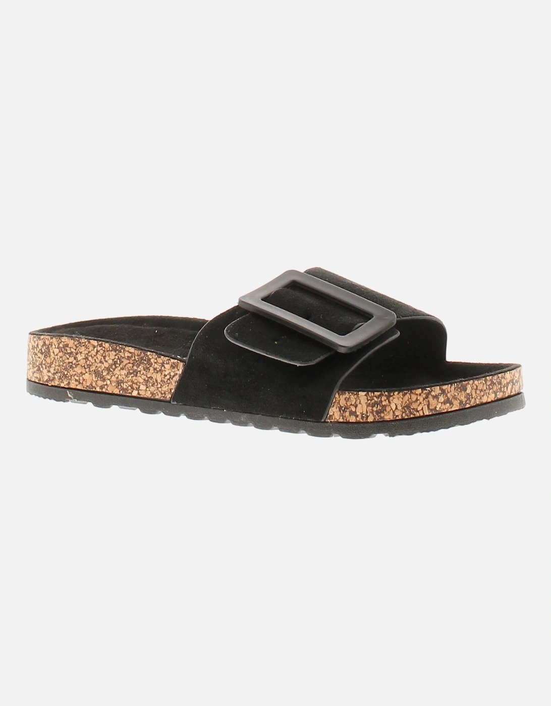 Womens Flat Sandals Blink Slip On black UK Size, 6 of 5