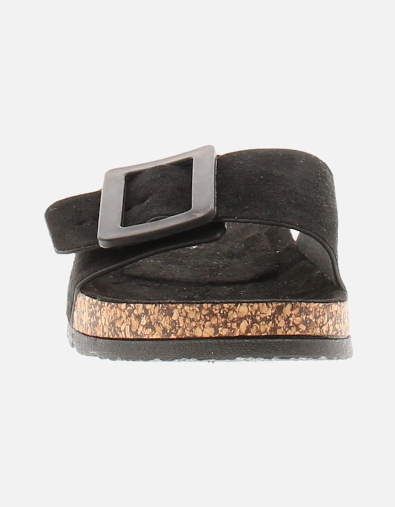 Womens Flat Sandals Blink Slip On black UK Size