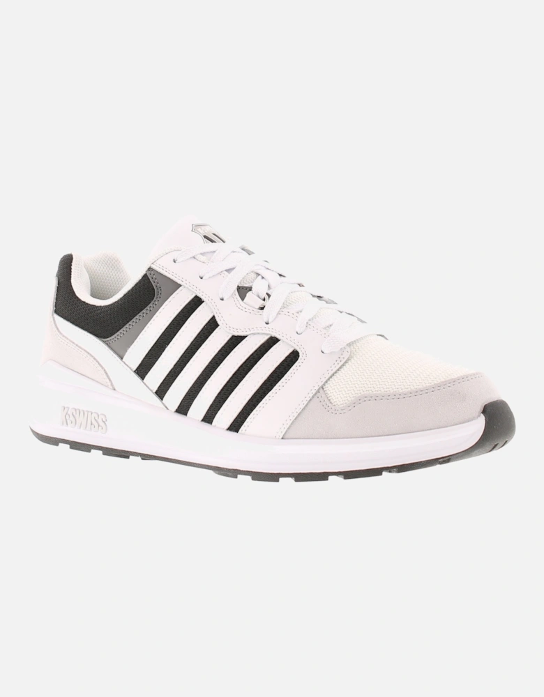 K-Swiss Mens Trainers Rival Leather Lace Up white UK Size
