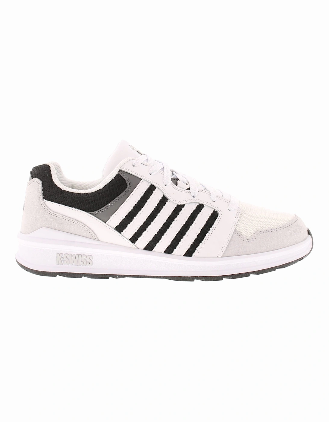 K-Swiss Mens Trainers Rival Leather Lace Up white UK Size