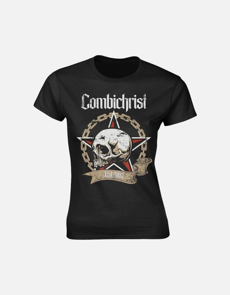 Womens/Ladies Skull Skinny T-Shirt