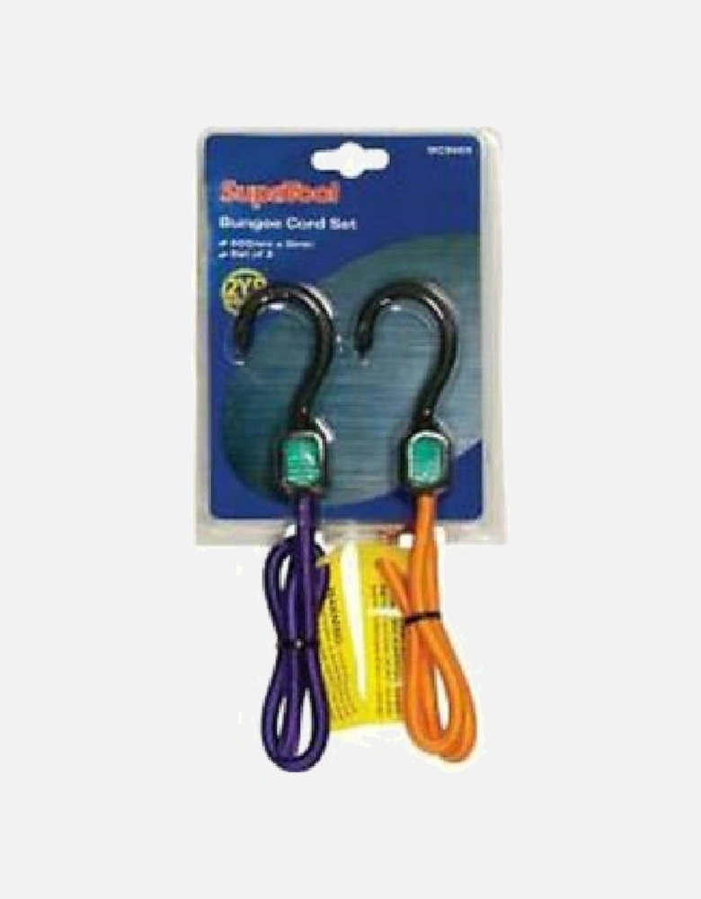 Bungee Cord Set With Plastic Hooks (Pack Of 2)