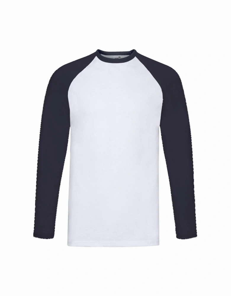 Unisex Adult Contrast Long-Sleeved Baseball T-Shirt