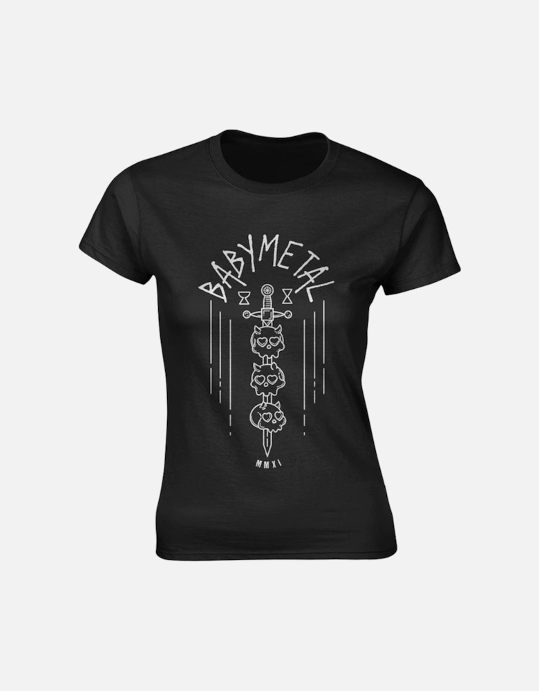 Womens/Ladies Skull Sword T-Shirt
