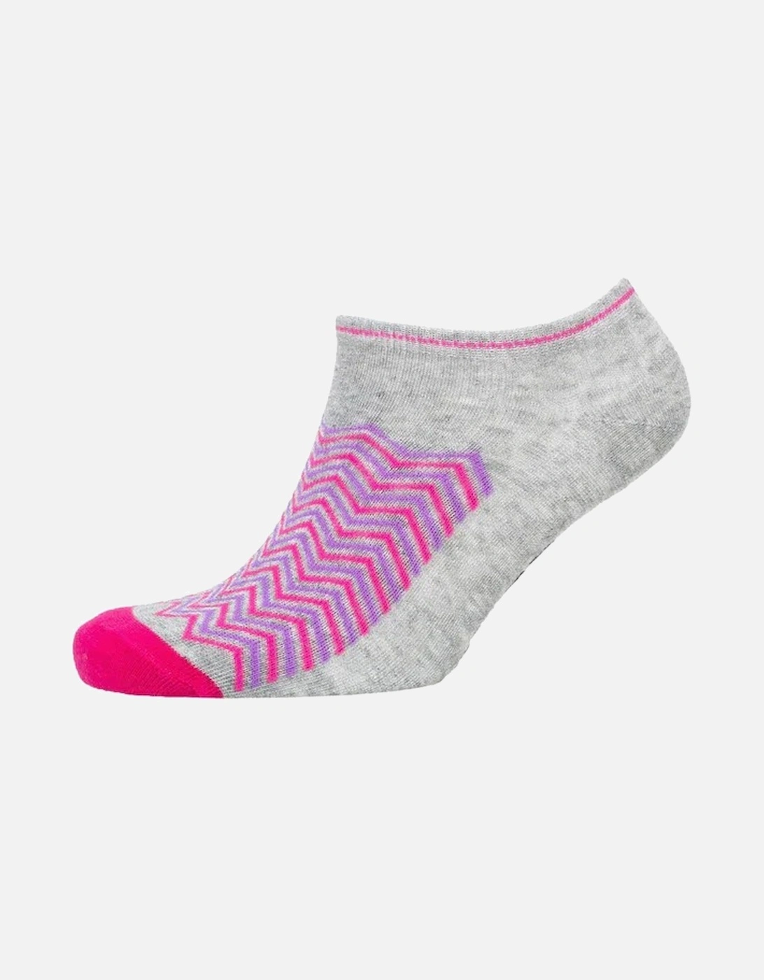 Womens/Ladies Cheveon Trainer Socks (Pack of 3)