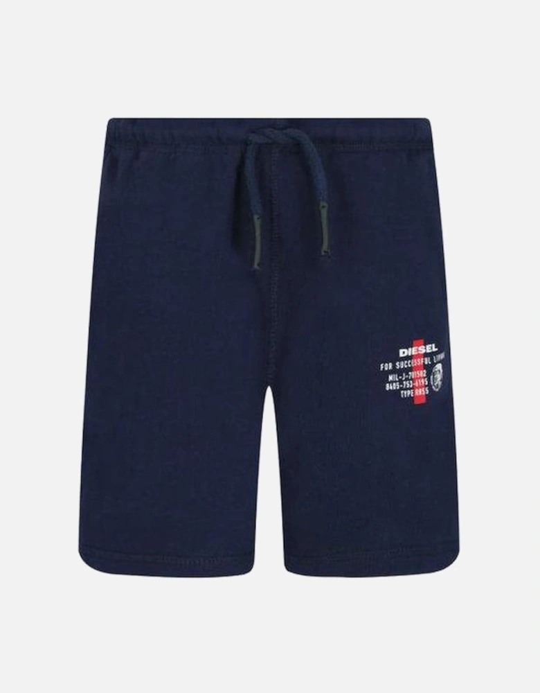 Boys Navy Successful Living Cotton Shorts