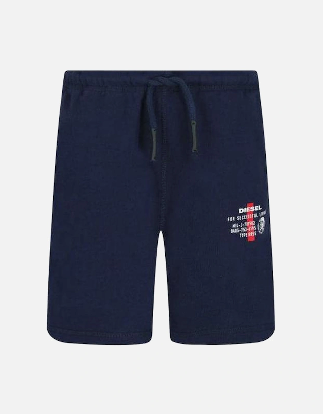 Boys Navy Successful Living Cotton Shorts, 2 of 1