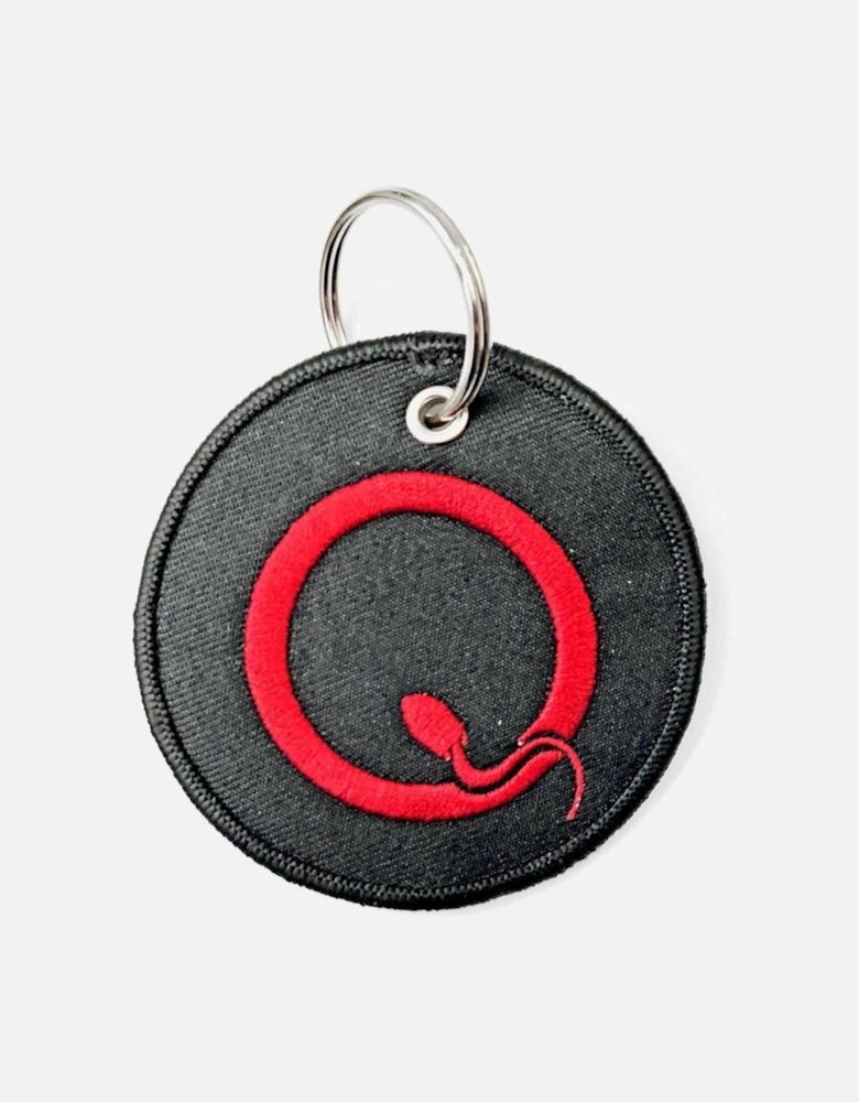 Q Double Sided Patch Logo Keyring