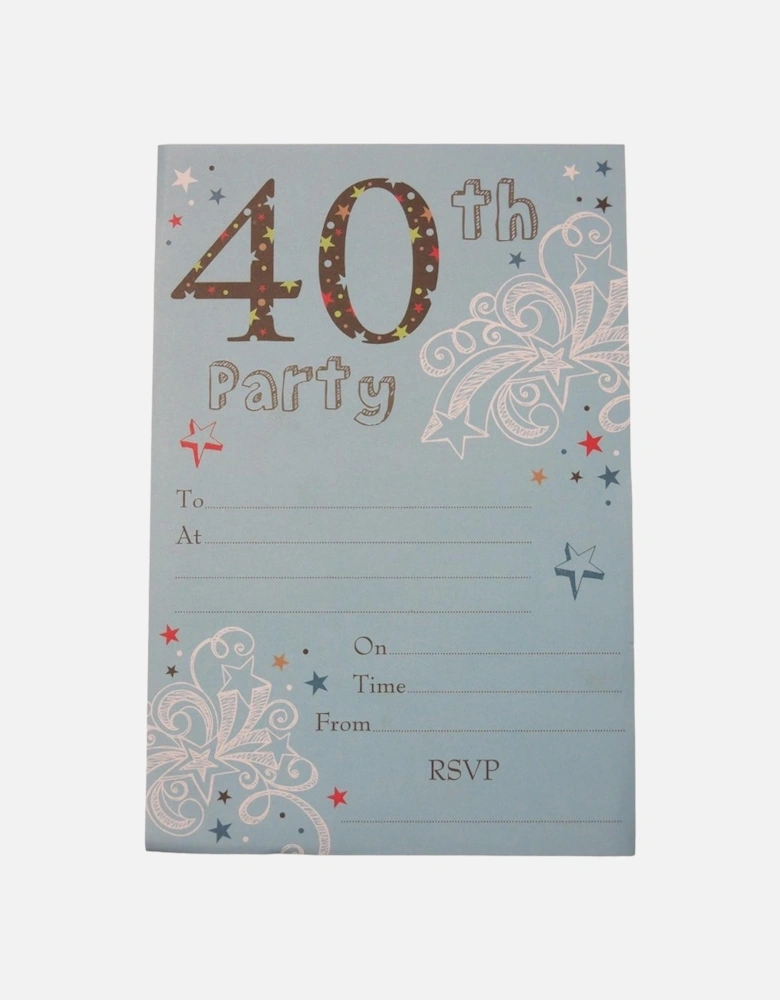 40th Birthday Invitations (Pack of 20)