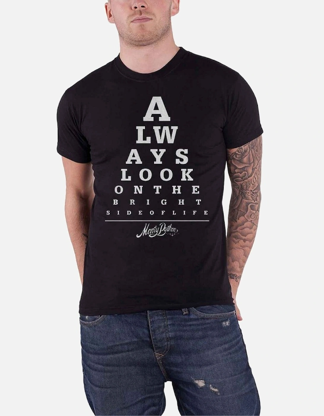 Unisex Adult Bright Side Eye Test T-Shirt, 4 of 3