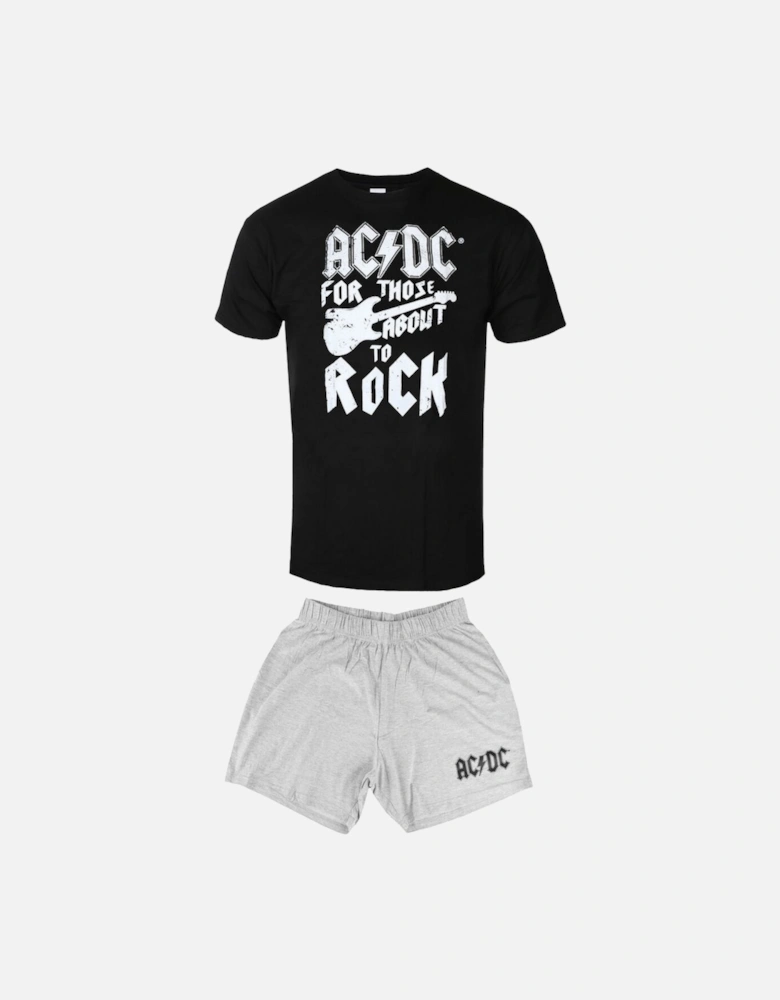 Unisex Adult For Those About to Rock Guitar Short Pyjama Set