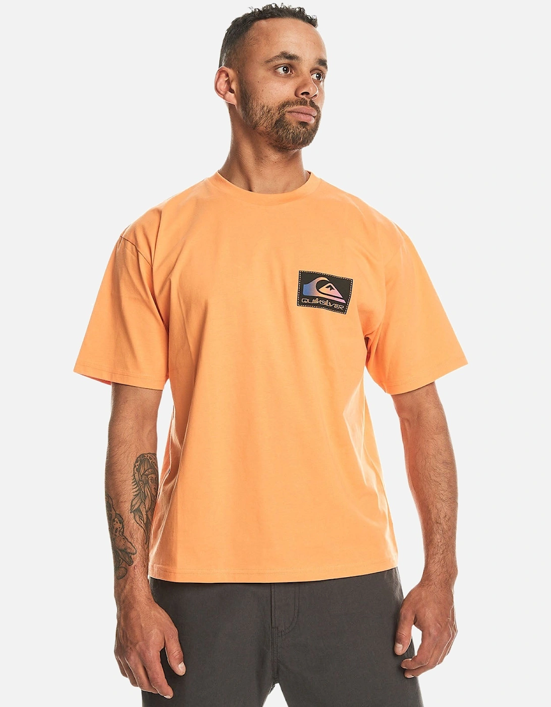 Mens Back Splash Short Sleeve Cotton T-Shirt