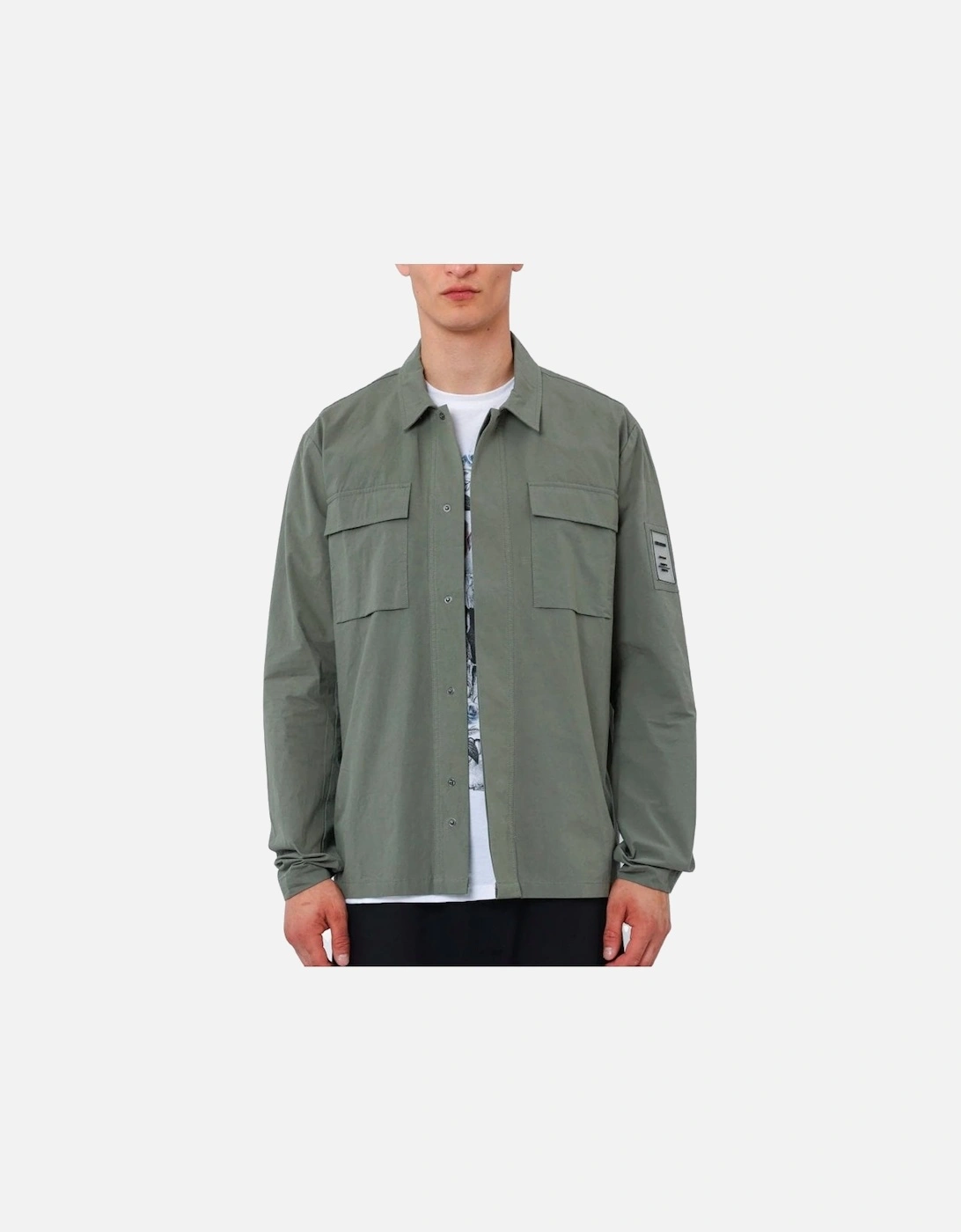 Cotton Terrace Overshirt Olive, 4 of 3