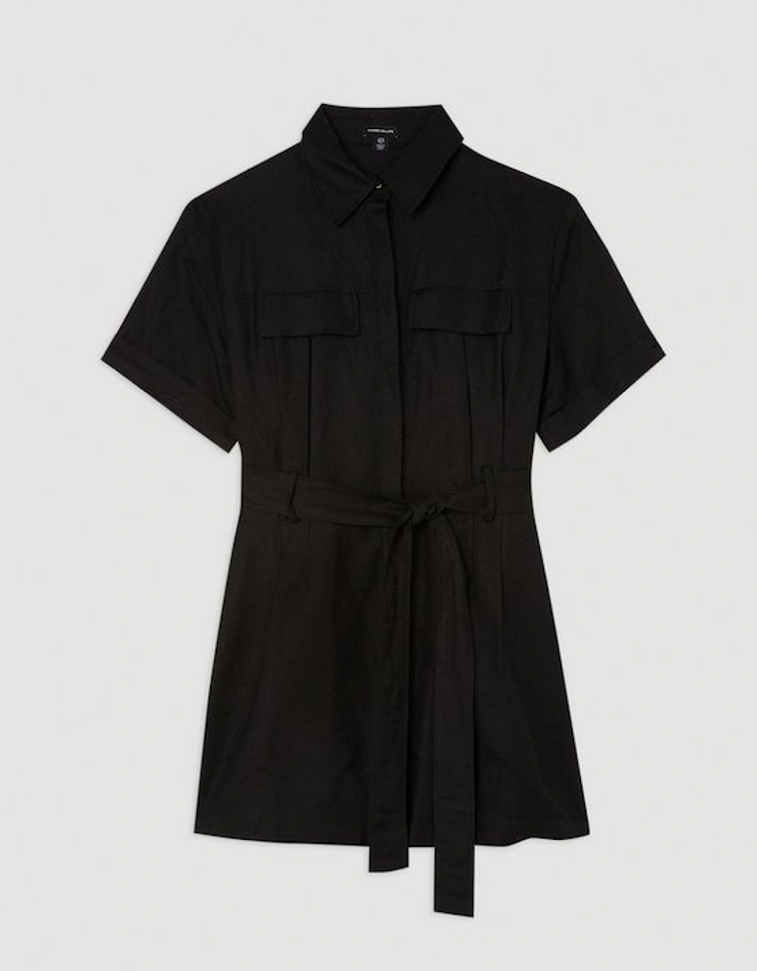 Viscose Linen Belted Woven Playsuit