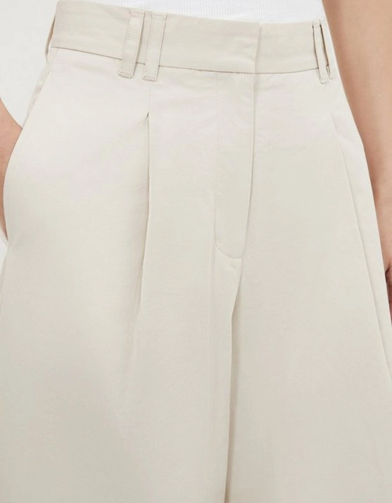 Tailored Wide Leg Chino Trousers
