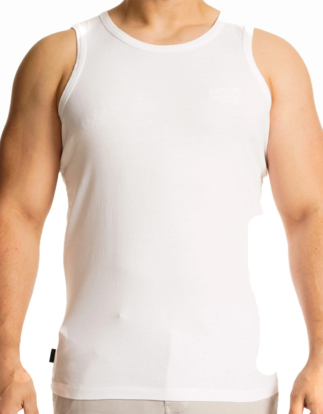Mens Essential Logo Vest (White), 8 of 7