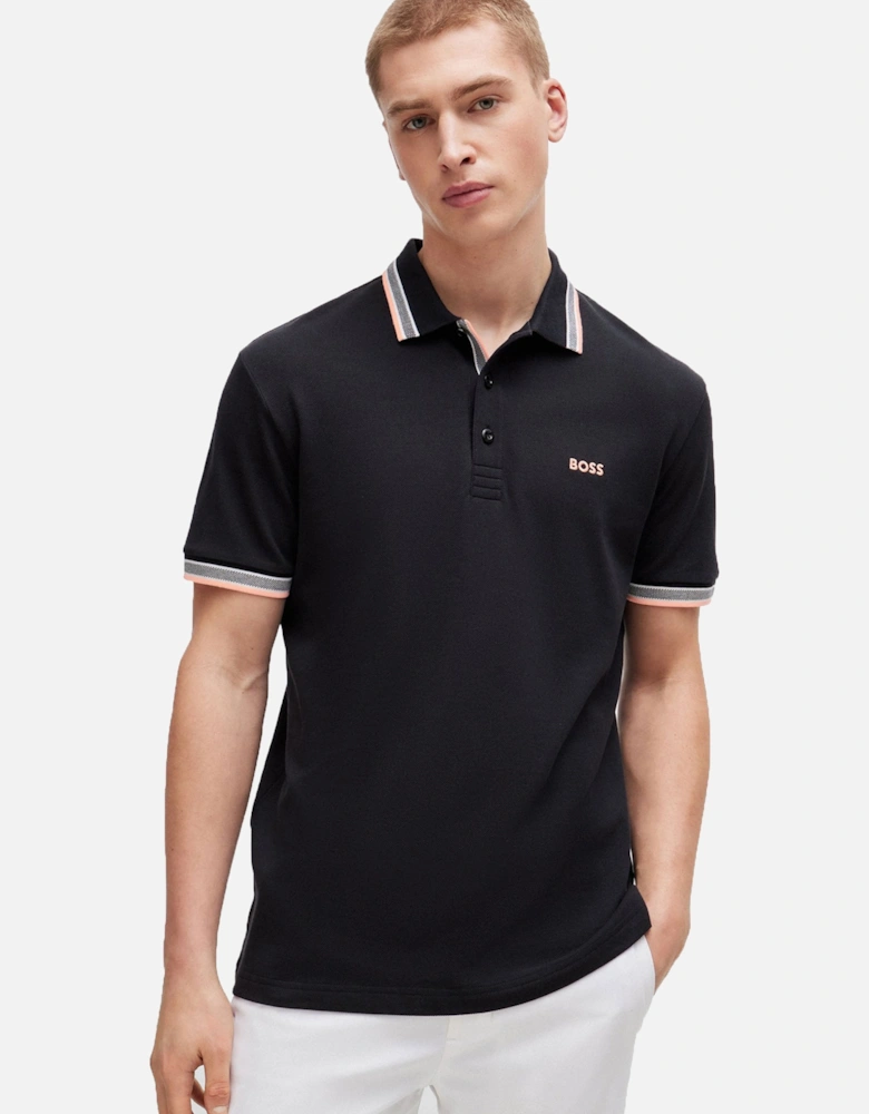 Boss Paddy Polo Shirt Black/Peach