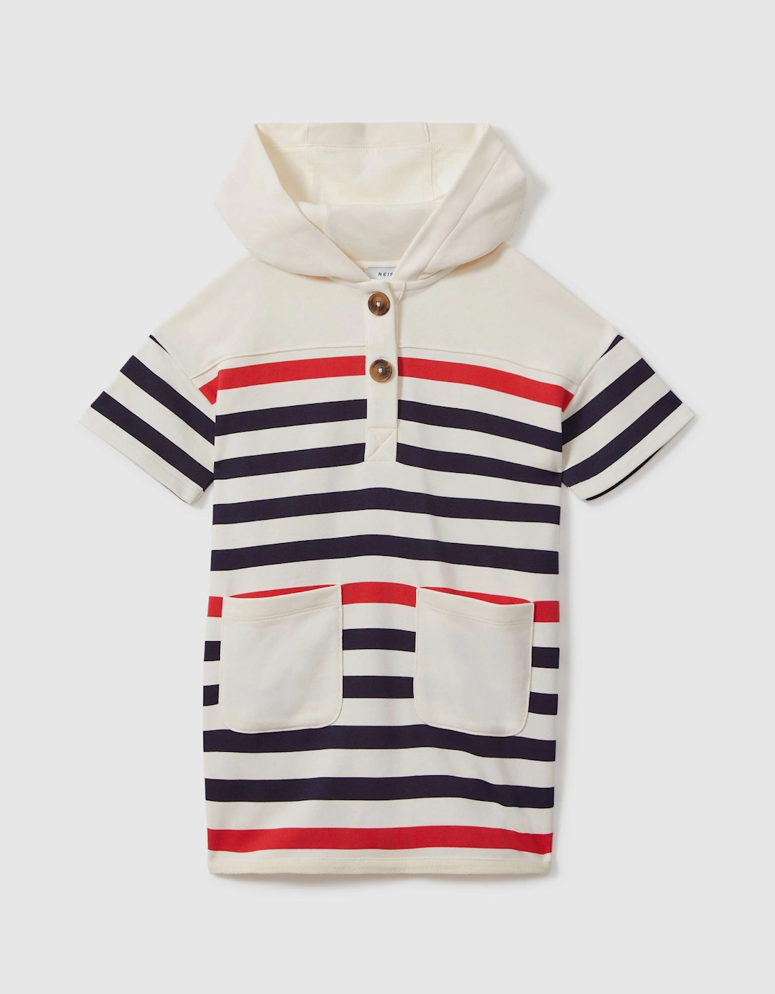 Striped Jersey Hooded Dress, 2 of 1
