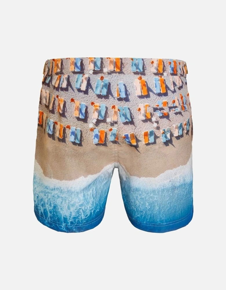 Stunning Sunbeds & Surf Print Swim Shorts, Multi