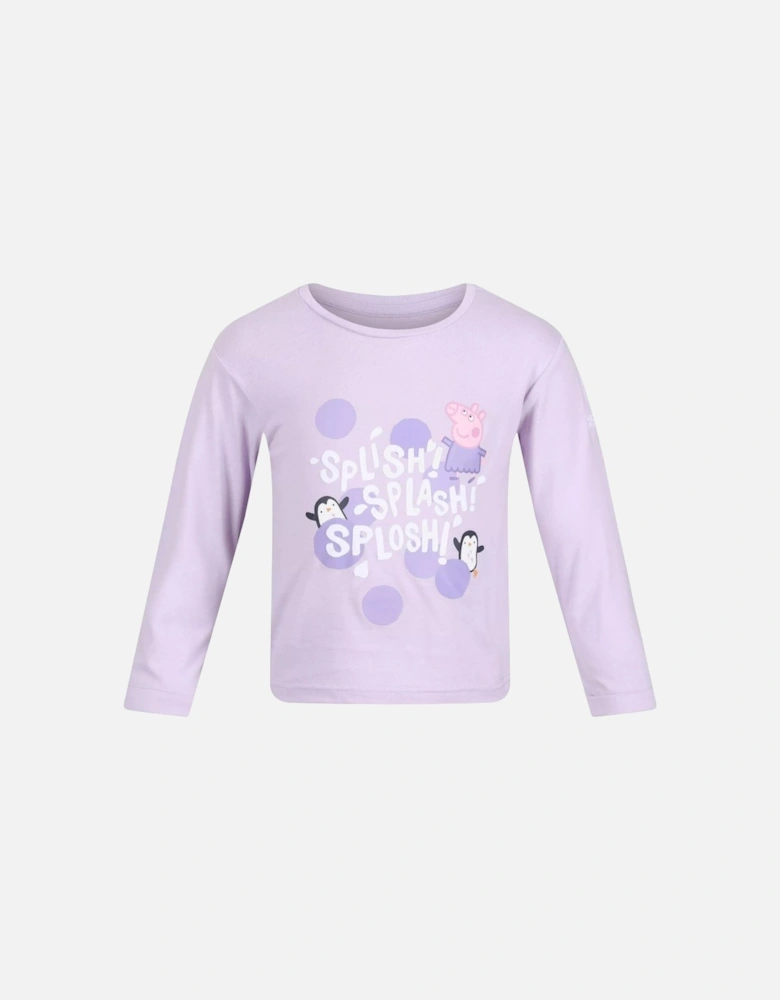 Childrens/Kids Splish Splash Splosh Peppa Pig Long-Sleeved T-Shirt
