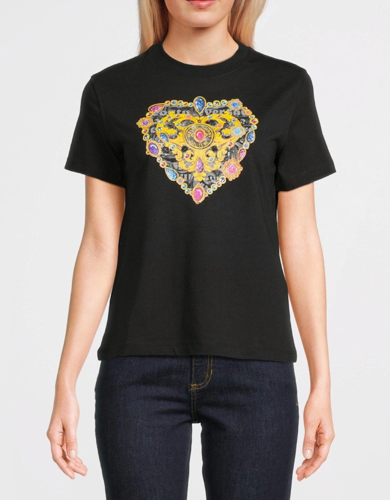 Couture Heart Logo T-Shirt - Black 