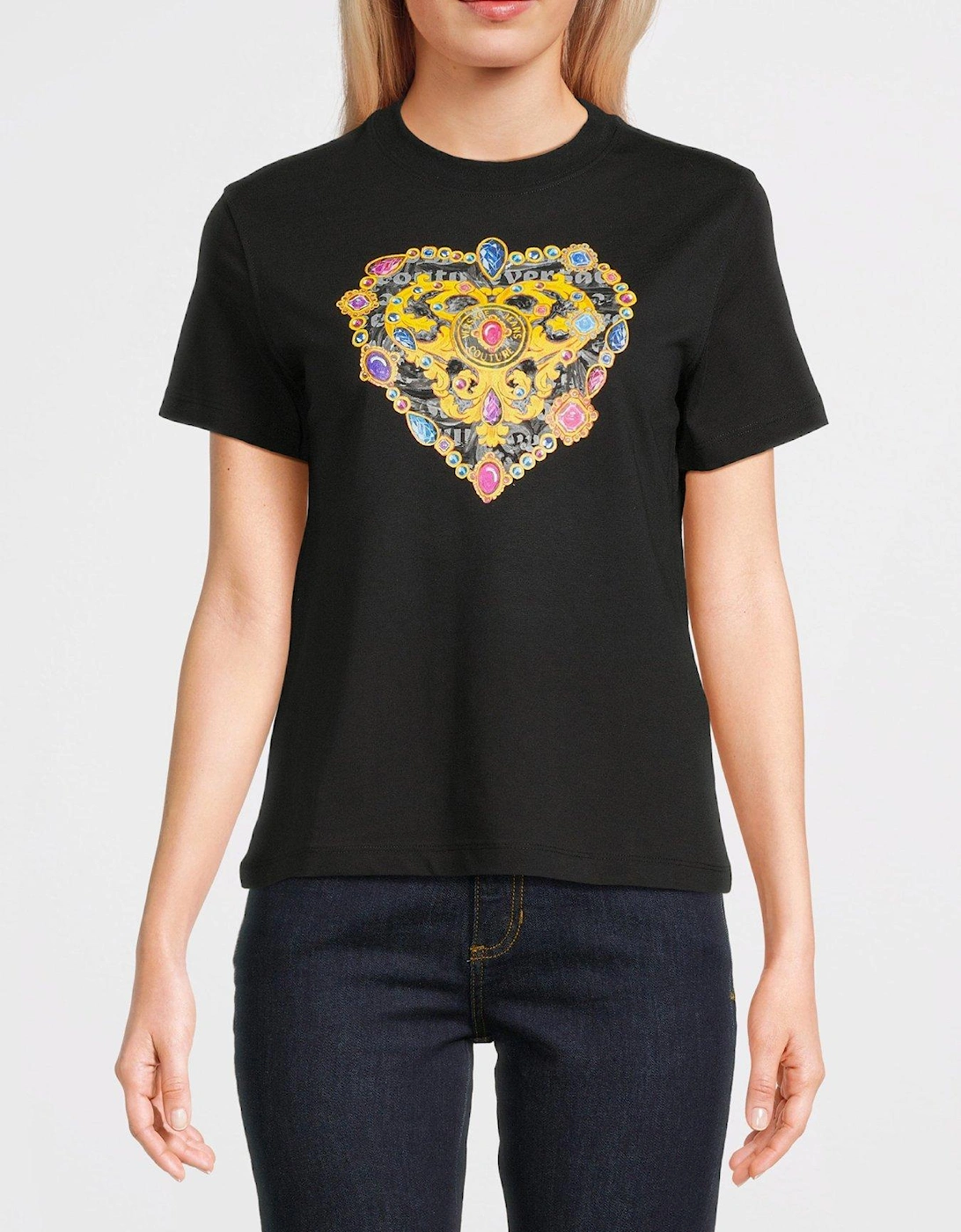 Couture Heart Logo T-Shirt - Black , 7 of 6
