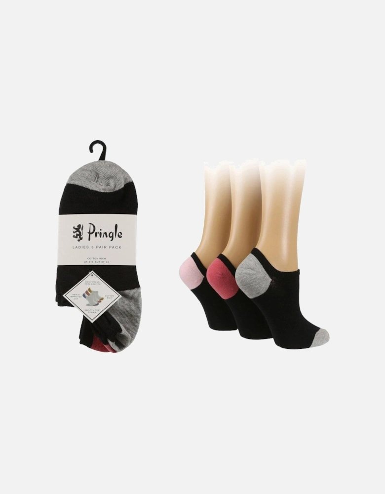 3 Pack Trainer Socks - Black
