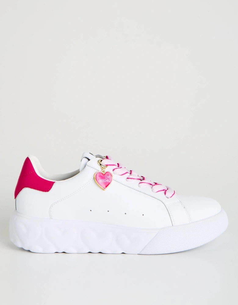 Chunky Heart Sole Trainers - White 