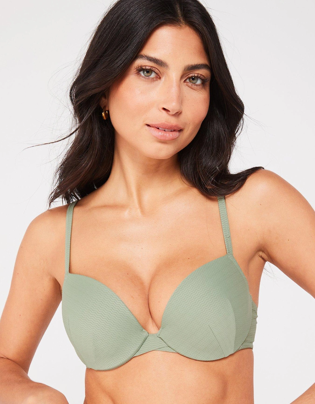 Curacao Push Up Bikini Top - Light Khaki, 5 of 4