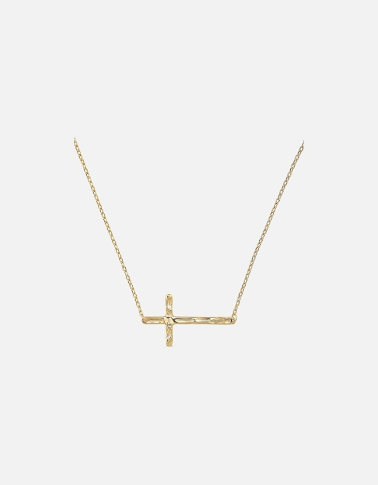 Dainty 14K Gold Cross Choker Necklace